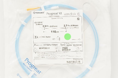 Terumo MC*PC2011Y Progreat Micro Cath. System 2.7Fr x 110cm (x)